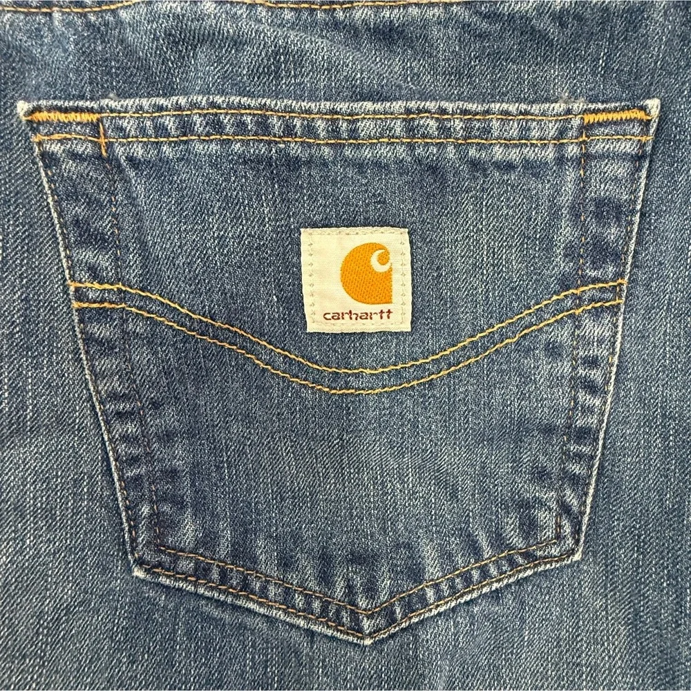 Carhartt Mens Elton Jeans 36x36 Blue‎ Traditional Fit Workwear Utility Carpenter